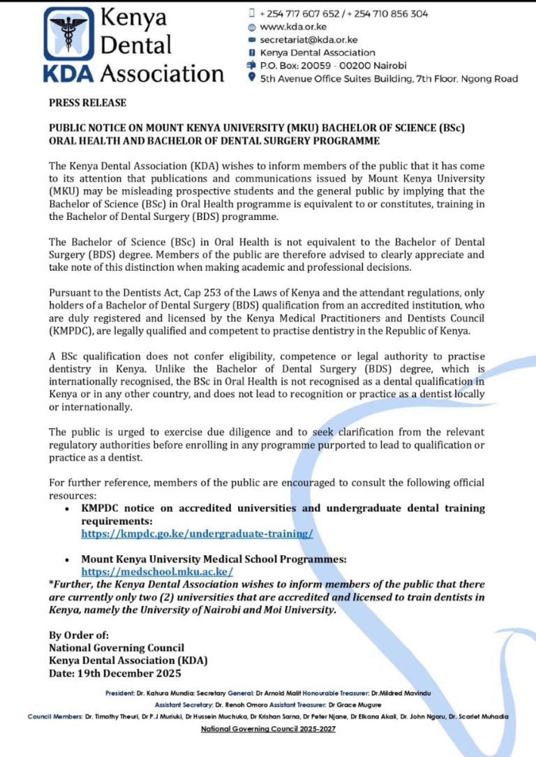 KDA Press Release header with contact details and logo